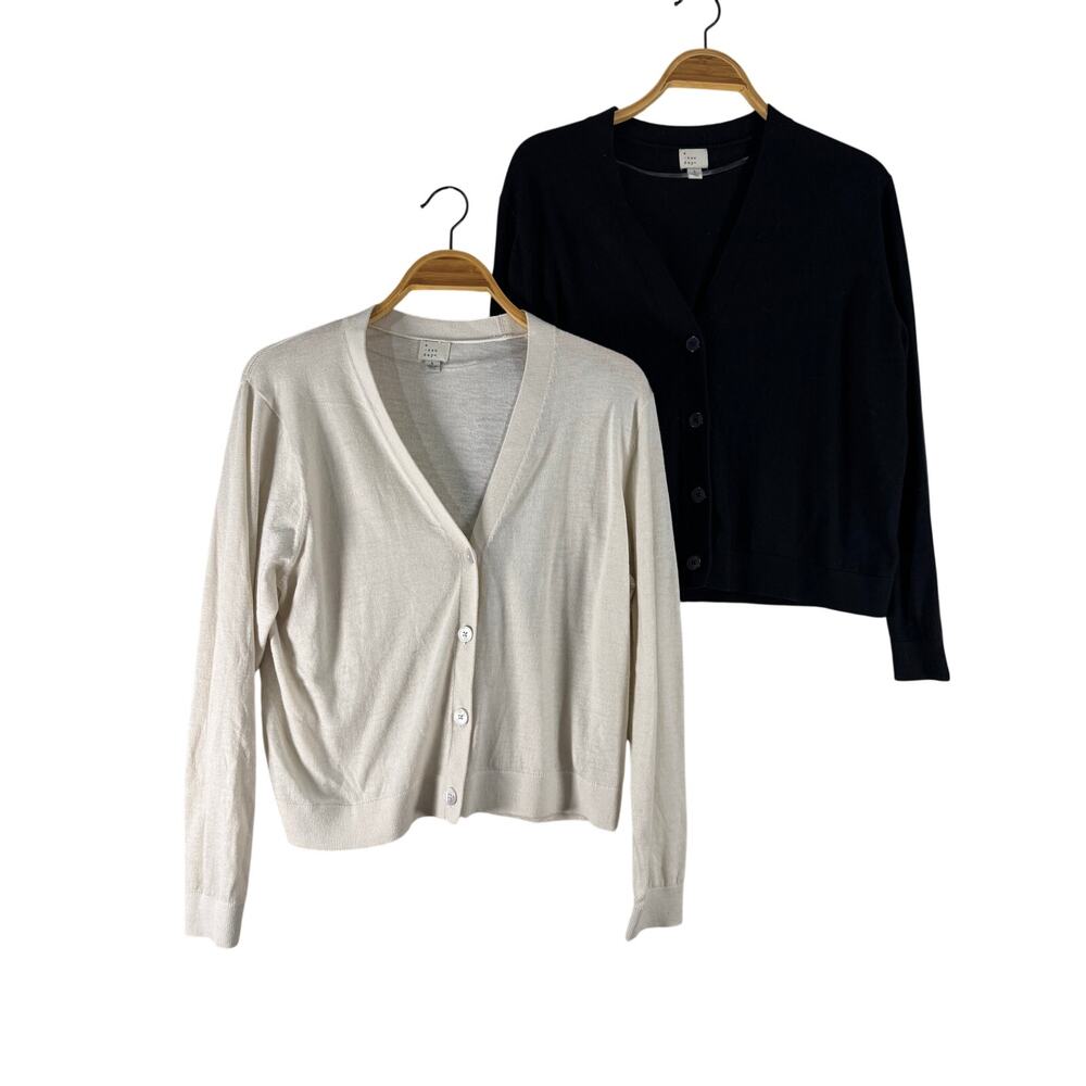 A New Day Cardigans Black White Set 2 Large